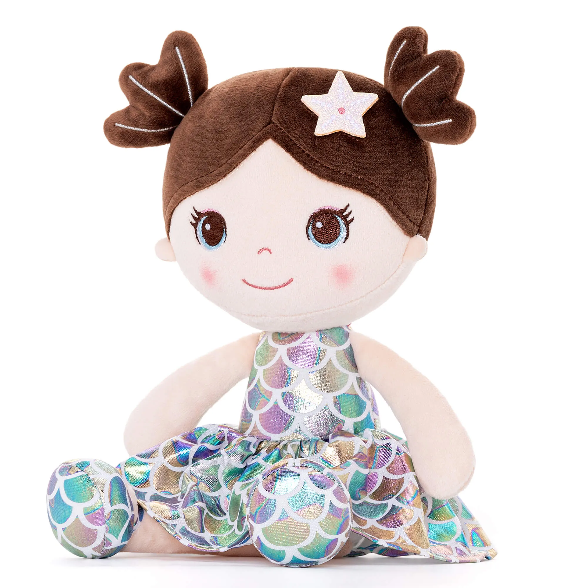 Lazadagifts 12-inch Personalized Plush Dolls Fashion Girls Mermaid Princess Purple