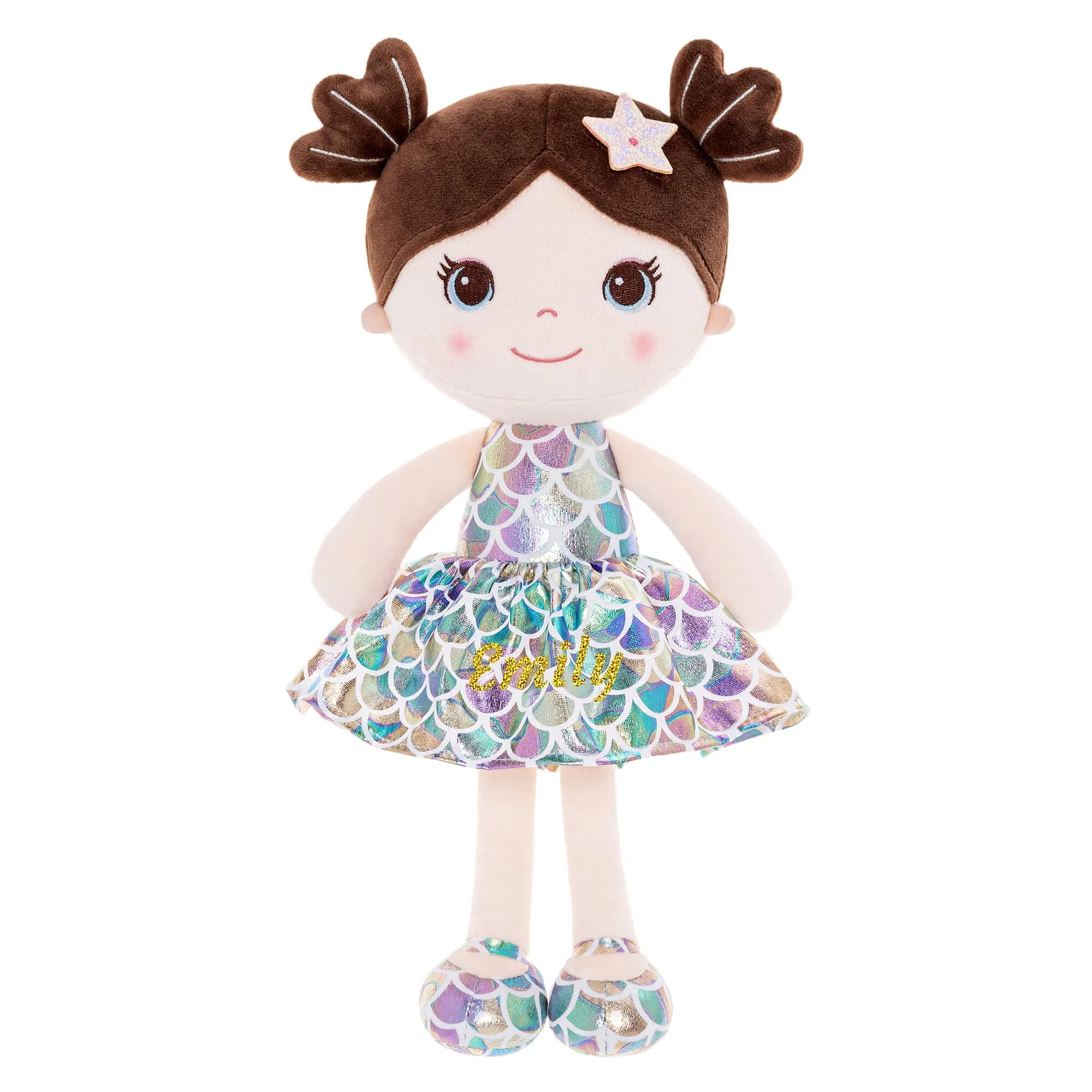 Lazadagifts 12-inch Personalized Plush Dolls Fashion Girls Mermaid Princess Purple