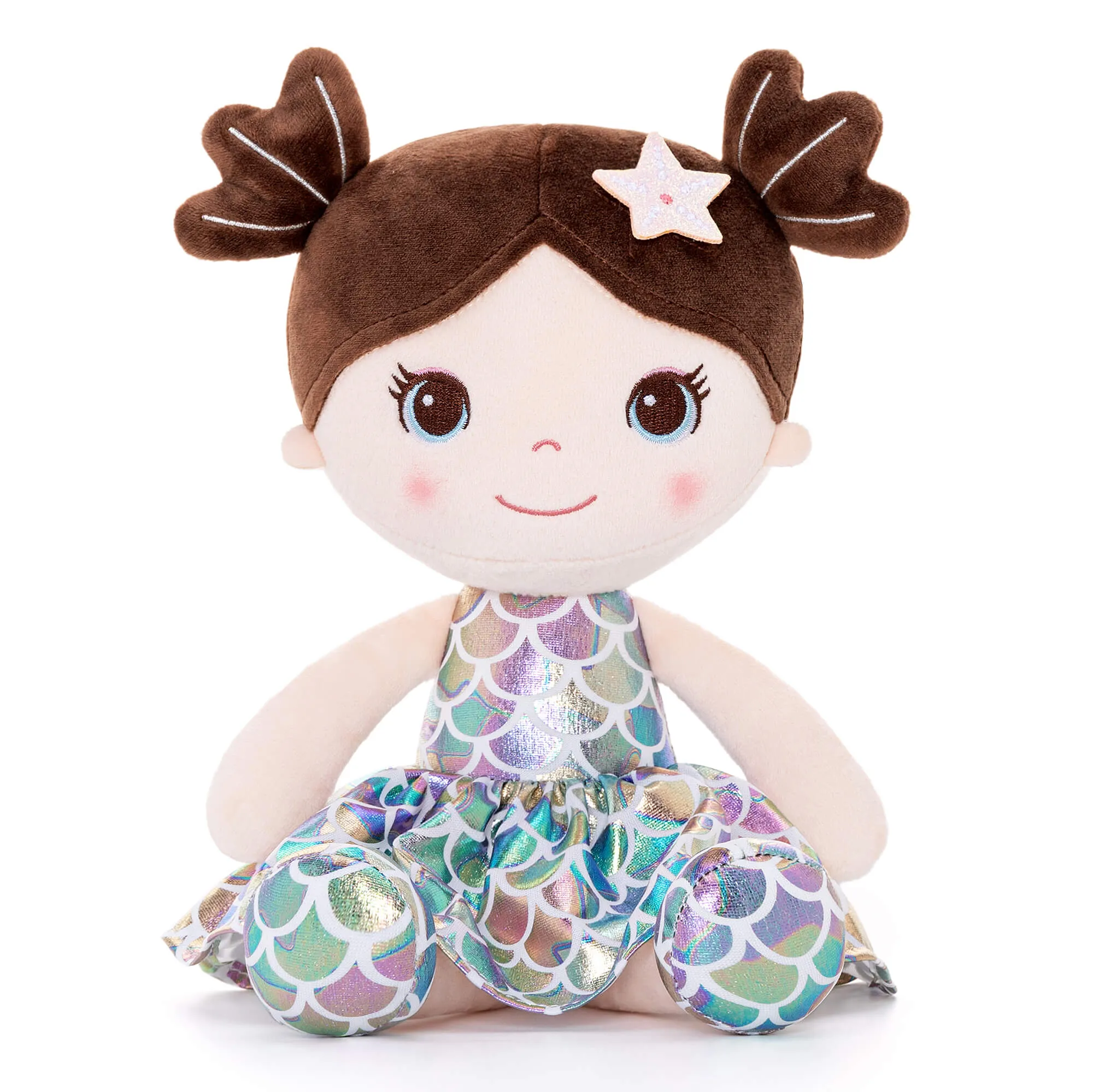 Lazadagifts 12-inch Personalized Plush Dolls Fashion Girls Mermaid Princess Purple