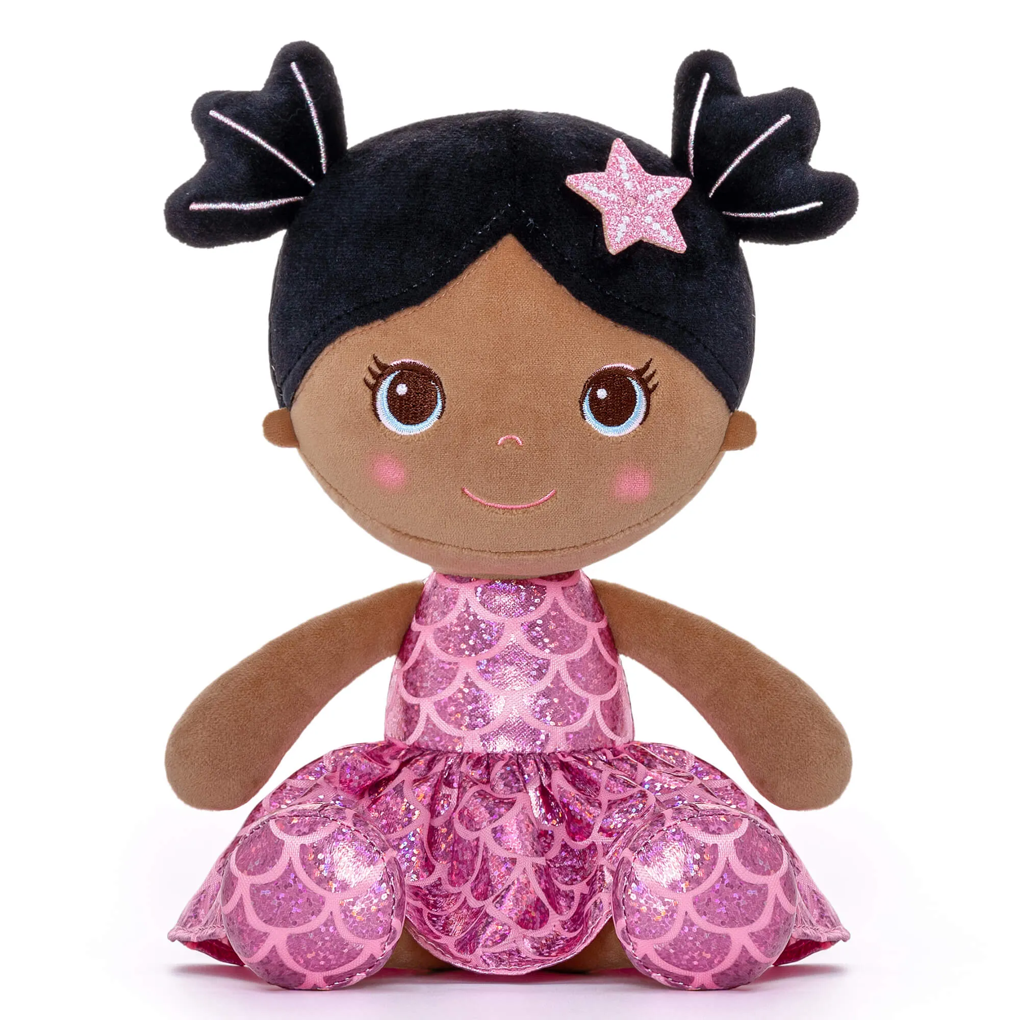 Lazadagifts 12-inch Personalized Plush Dolls Fashion Girls Mermaid Princess Rose