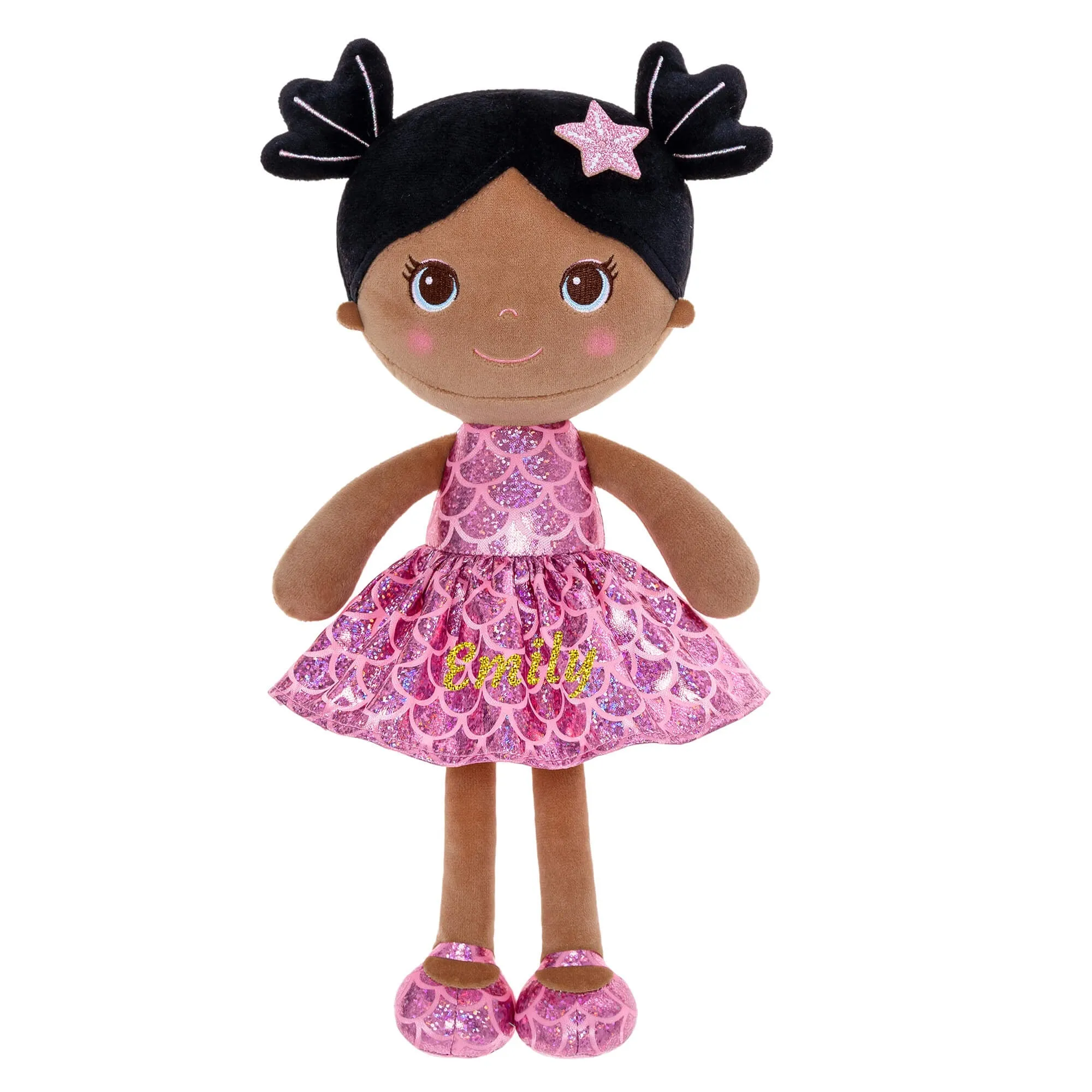 Lazadagifts 12-inch Personalized Plush Dolls Fashion Girls Mermaid Princess Rose