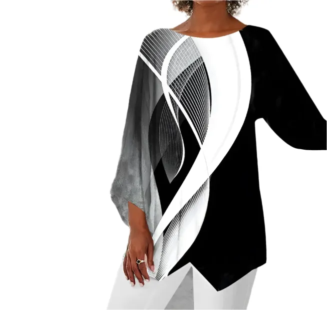 Leah – Artistic Graphic Design Women’s Top
