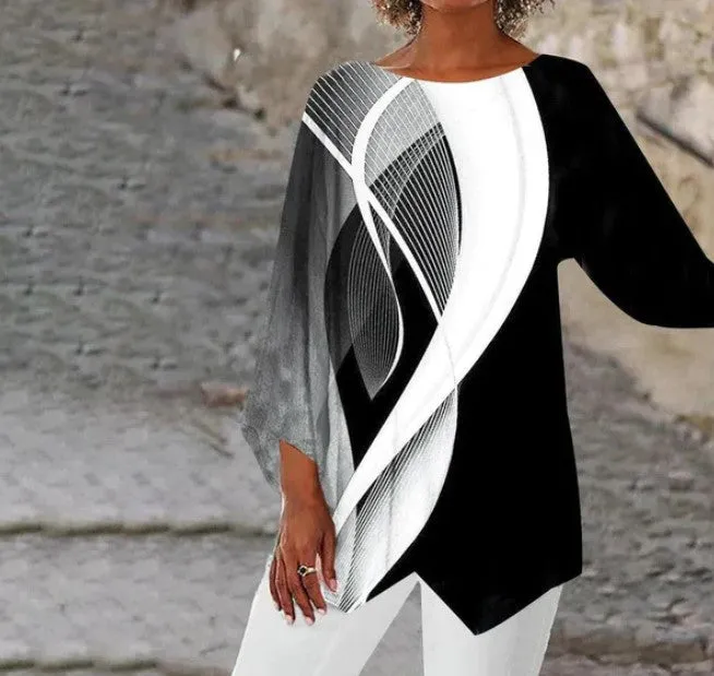 Leah – Artistic Graphic Design Women’s Top