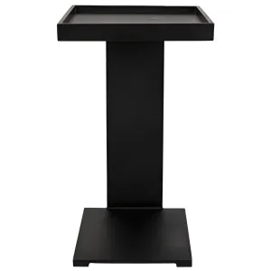 Ledge All Metal Side Table, Black Steel
