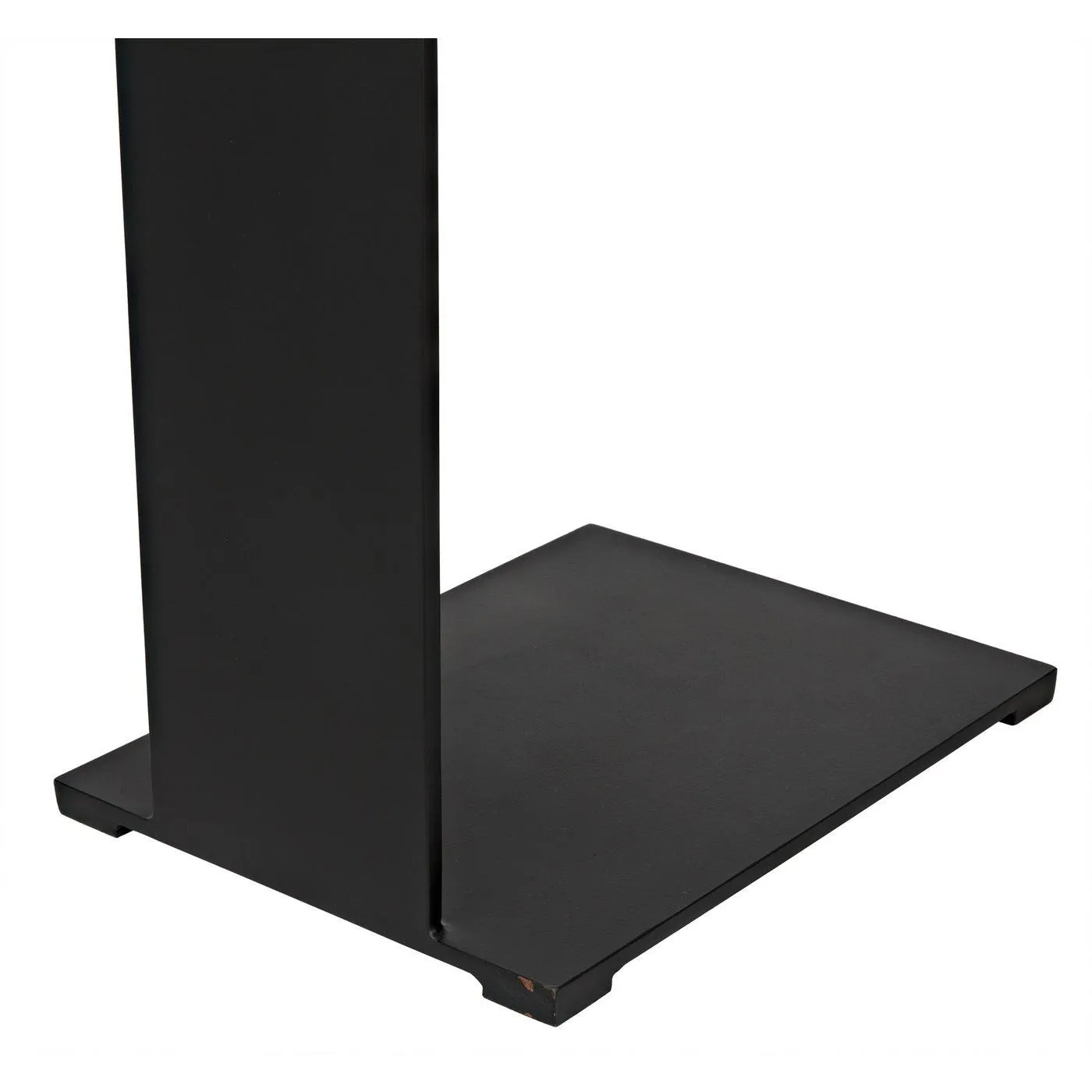 Ledge All Metal Side Table, Black Steel