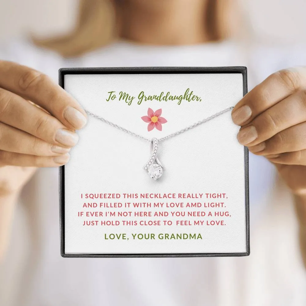 Love and Light-Alluring Beauty Solitaire Necklace for Granddaughter