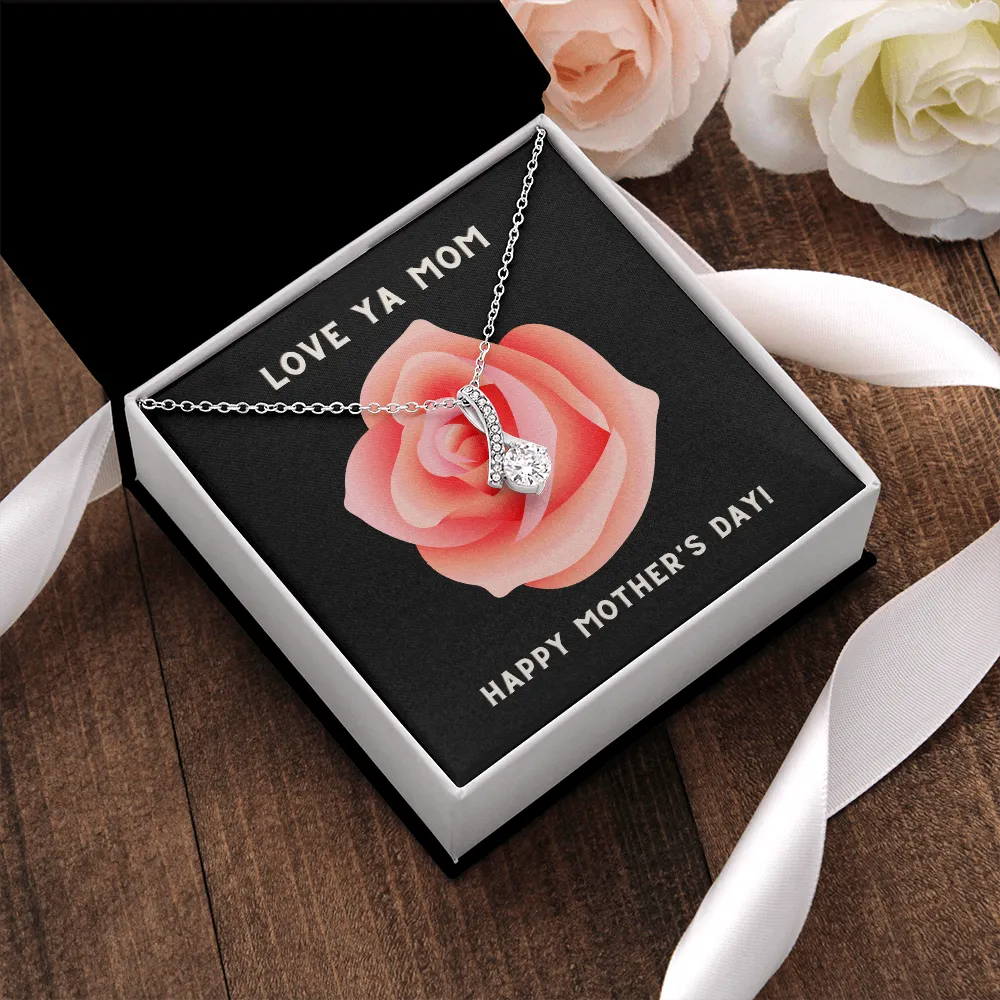 Love Ya Mom Happy Mother's Day Alluring Beauty Necklace