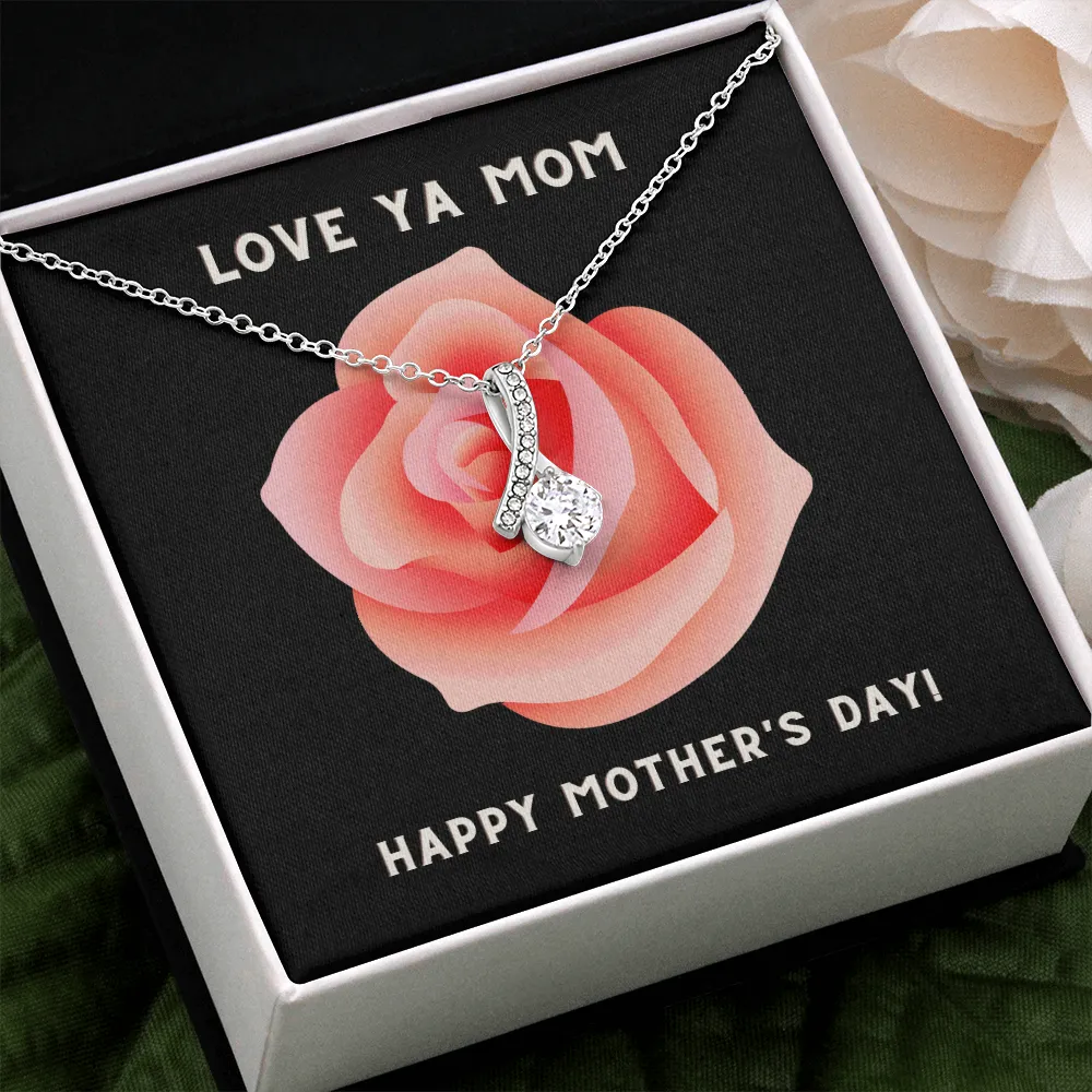 Love Ya Mom Happy Mother's Day Alluring Beauty Necklace