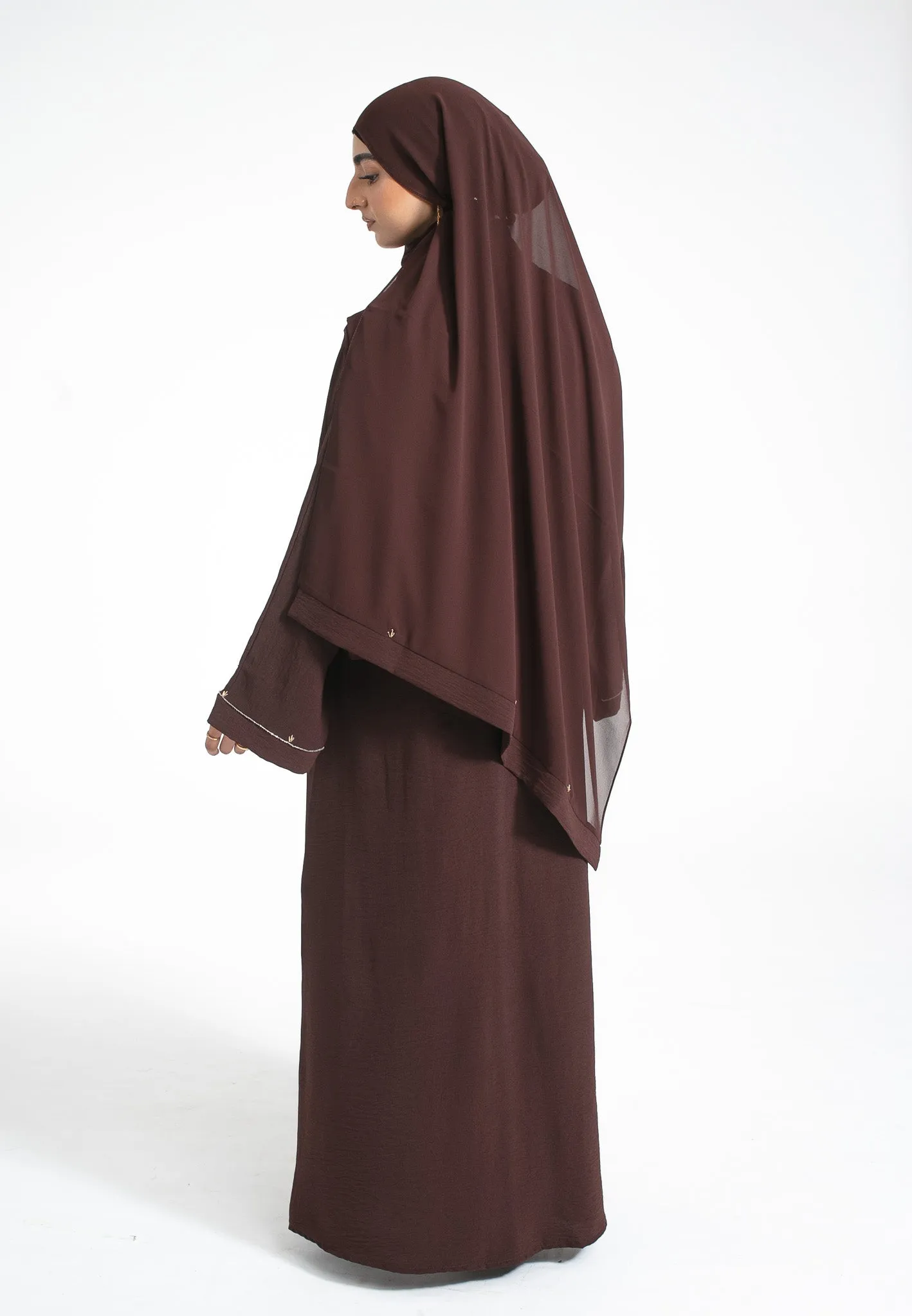 Luxury Manuka Jewels Embellished Open Abaya (Premium)
