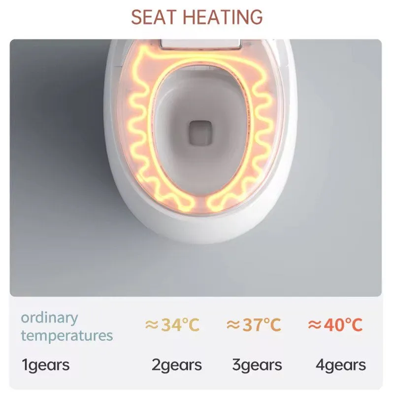 Luxury Modern Floor Mounted Intelligent Toilet Commode Golden Egg Shape Gold Plated
