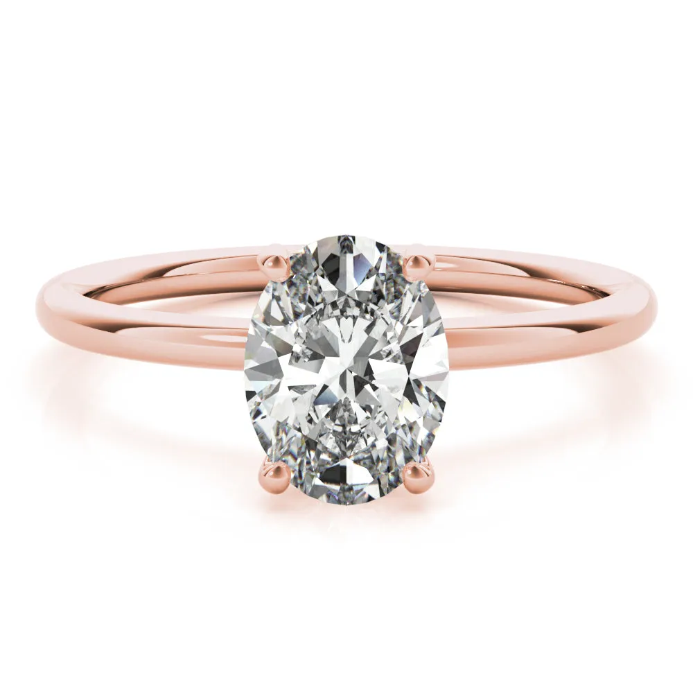 Madilyn Oval Lab Grown Diamond Solitaire Engagement Ring IGI Certified