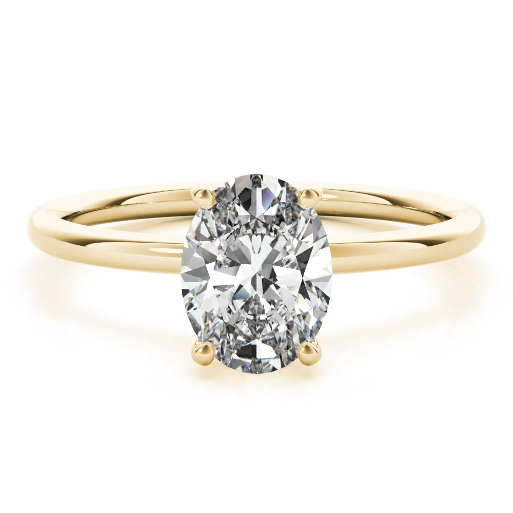 Madilyn Oval Lab Grown Diamond Solitaire Engagement Ring IGI Certified