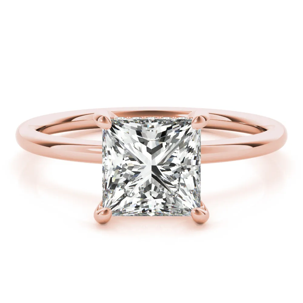Madilyn Princess Lab Grown Diamond Solitaire Engagement Ring IGI Certified