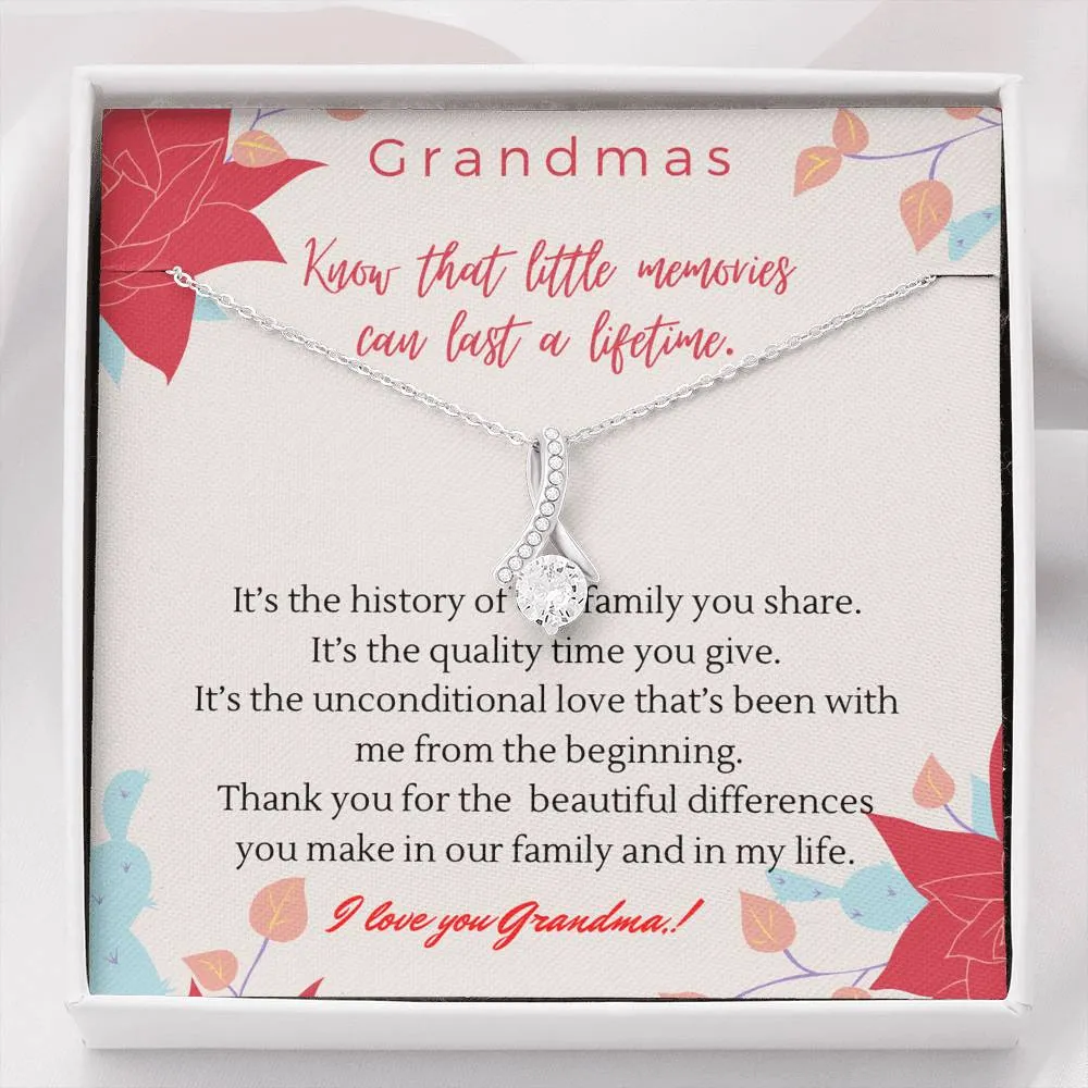 Making Memories-Alluring Beauty Solitaire Necklace for Grandma