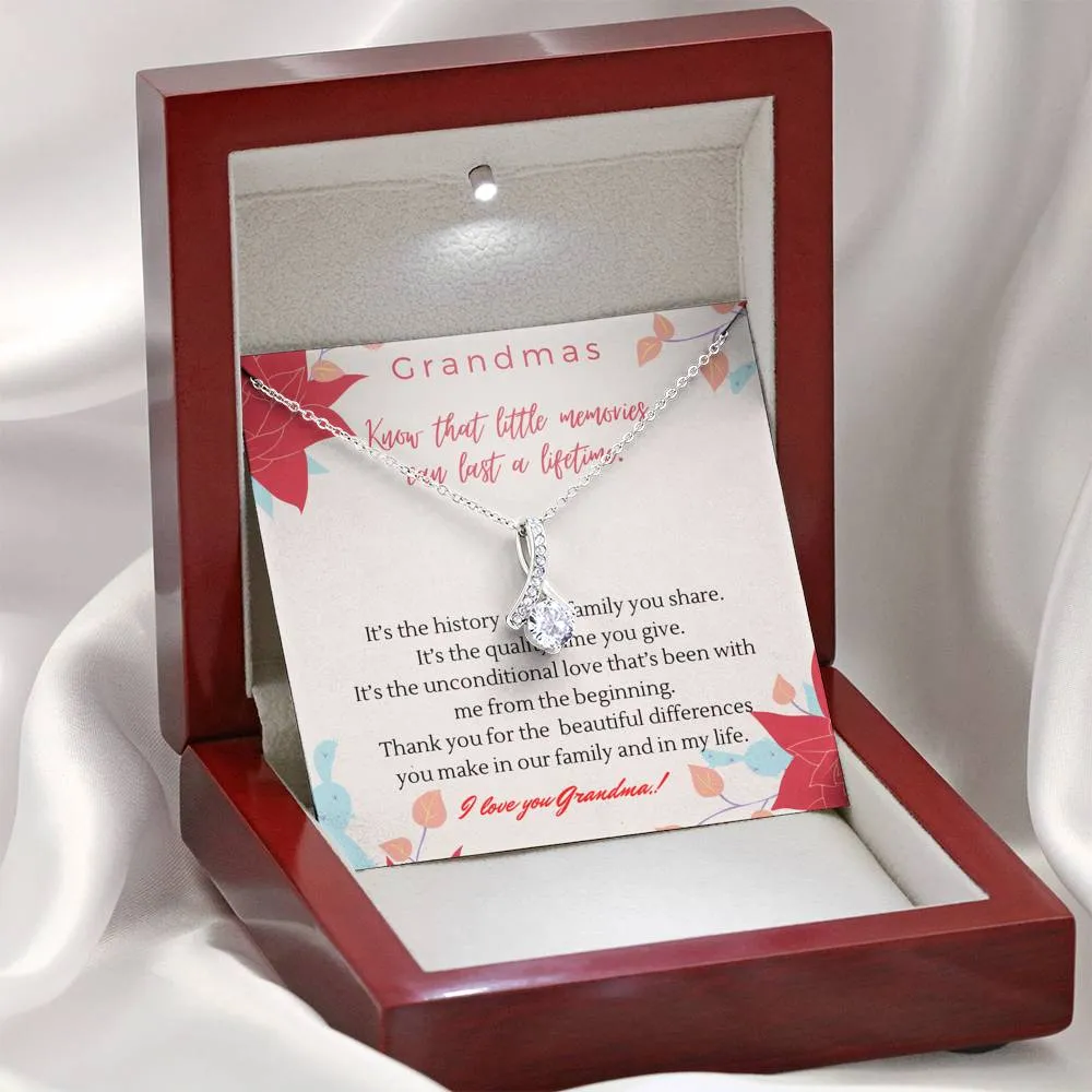 Making Memories-Alluring Beauty Solitaire Necklace for Grandma