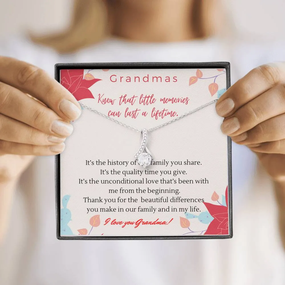 Making Memories-Alluring Beauty Solitaire Necklace for Grandma