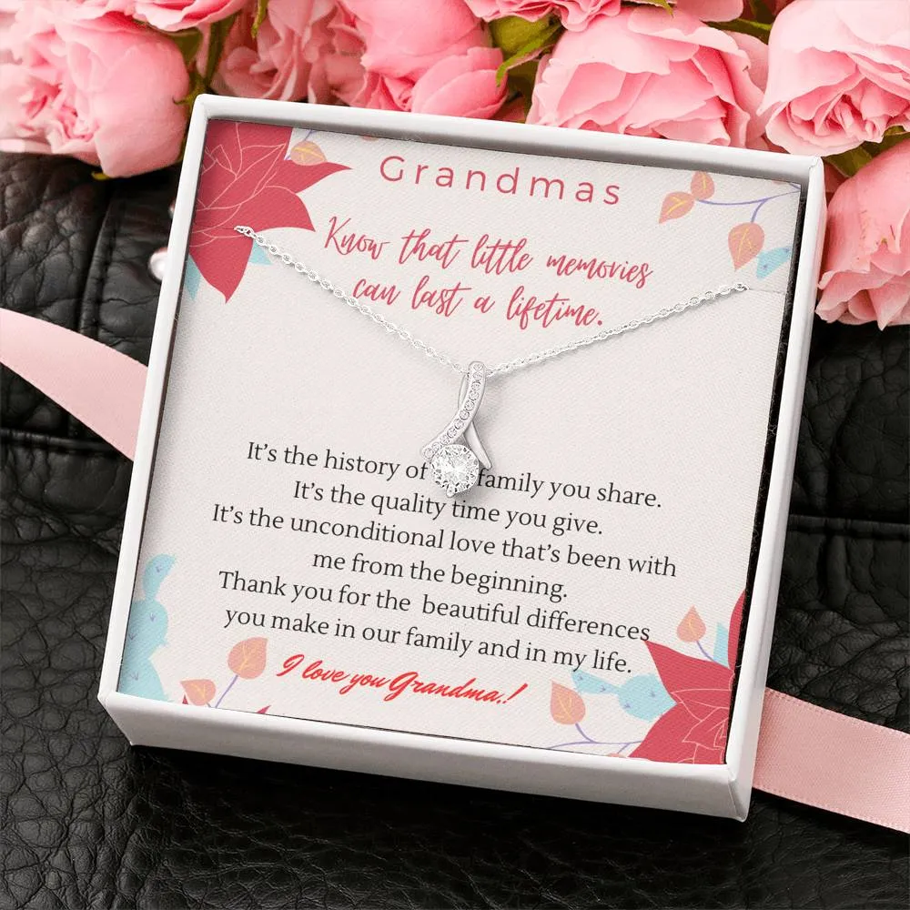 Making Memories-Alluring Beauty Solitaire Necklace for Grandma