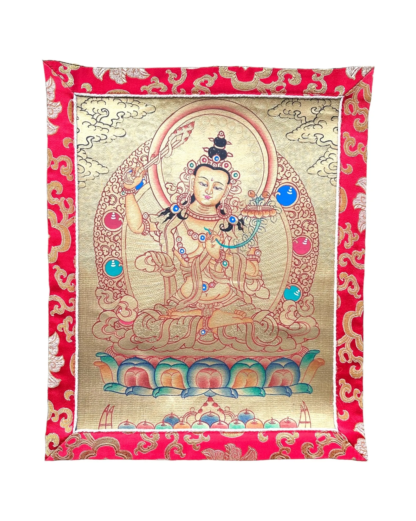 Manjushri old Handpainted Thangka