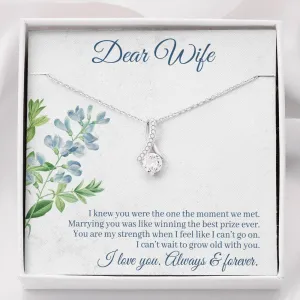 Marrying you was like winning the best prize-Alluring Beauty Solitaire Necklace