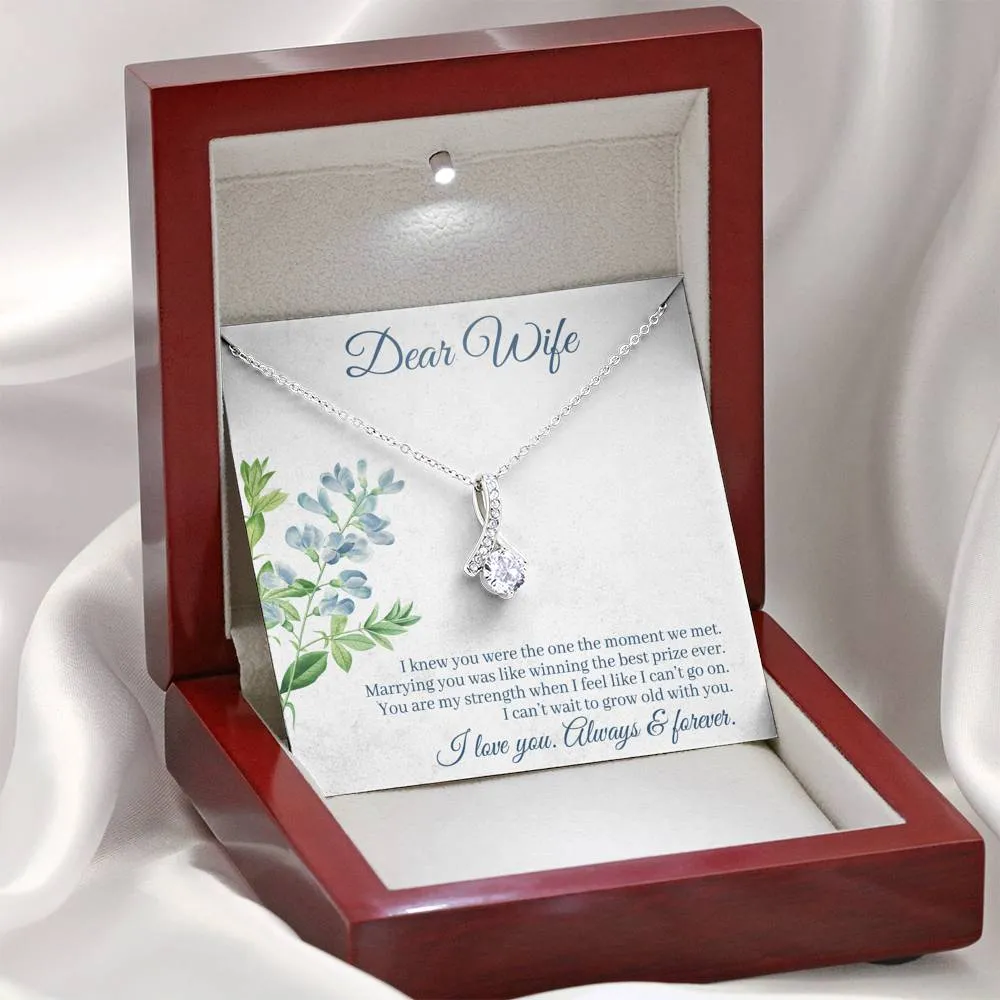 Marrying you was like winning the best prize-Alluring Beauty Solitaire Necklace