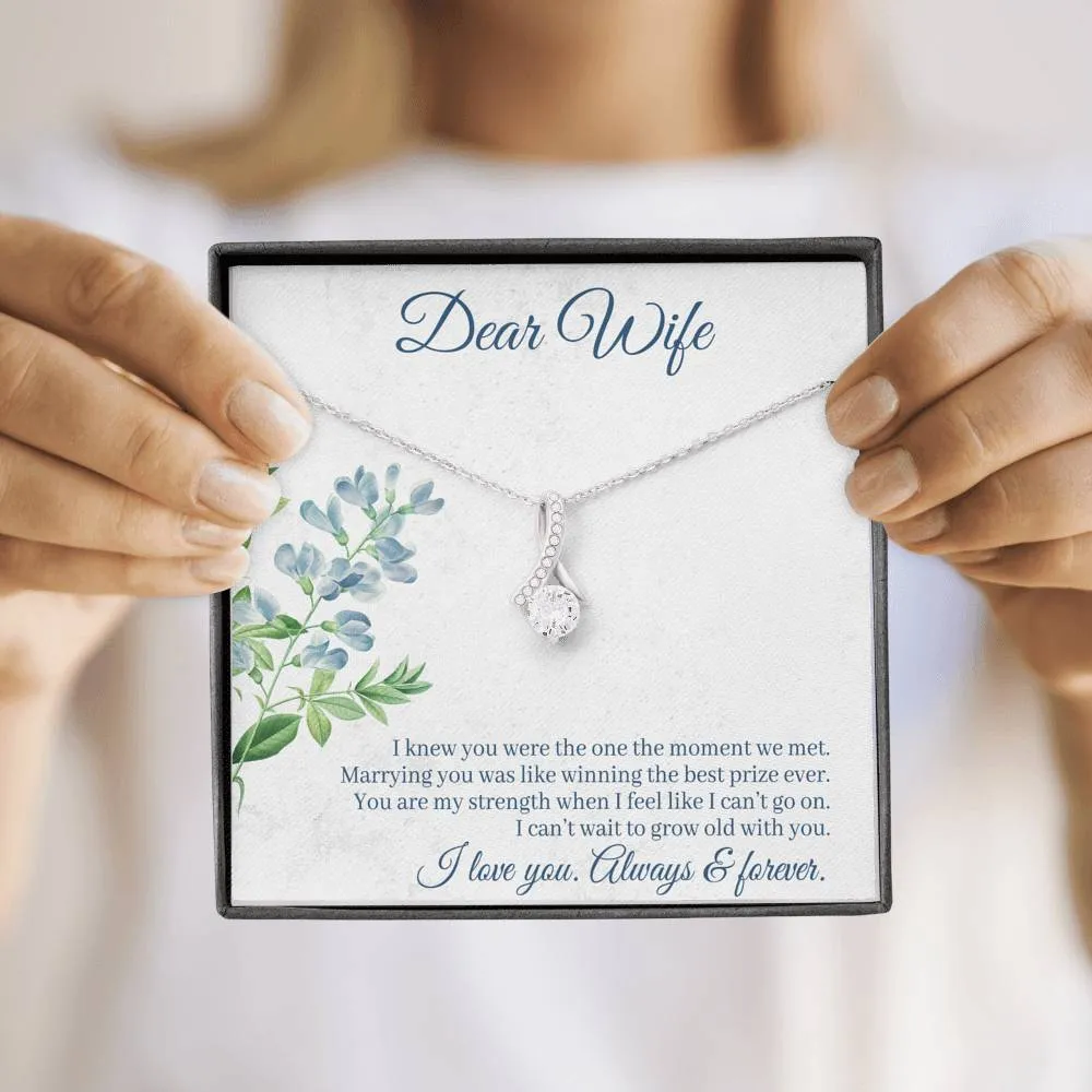 Marrying you was like winning the best prize-Alluring Beauty Solitaire Necklace