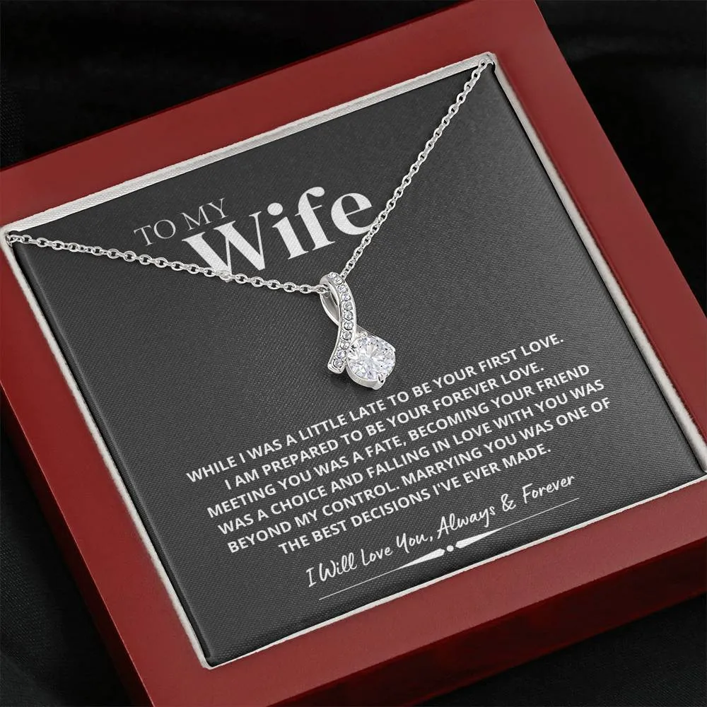 Marrying You was one of the Best Decision; Alluring Beauty Necklace Gift for Wife