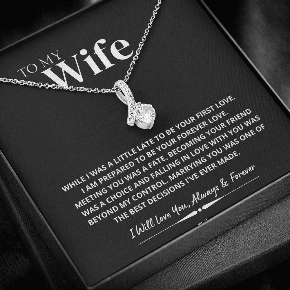 Marrying You was one of the Best Decision; Alluring Beauty Necklace Gift for Wife