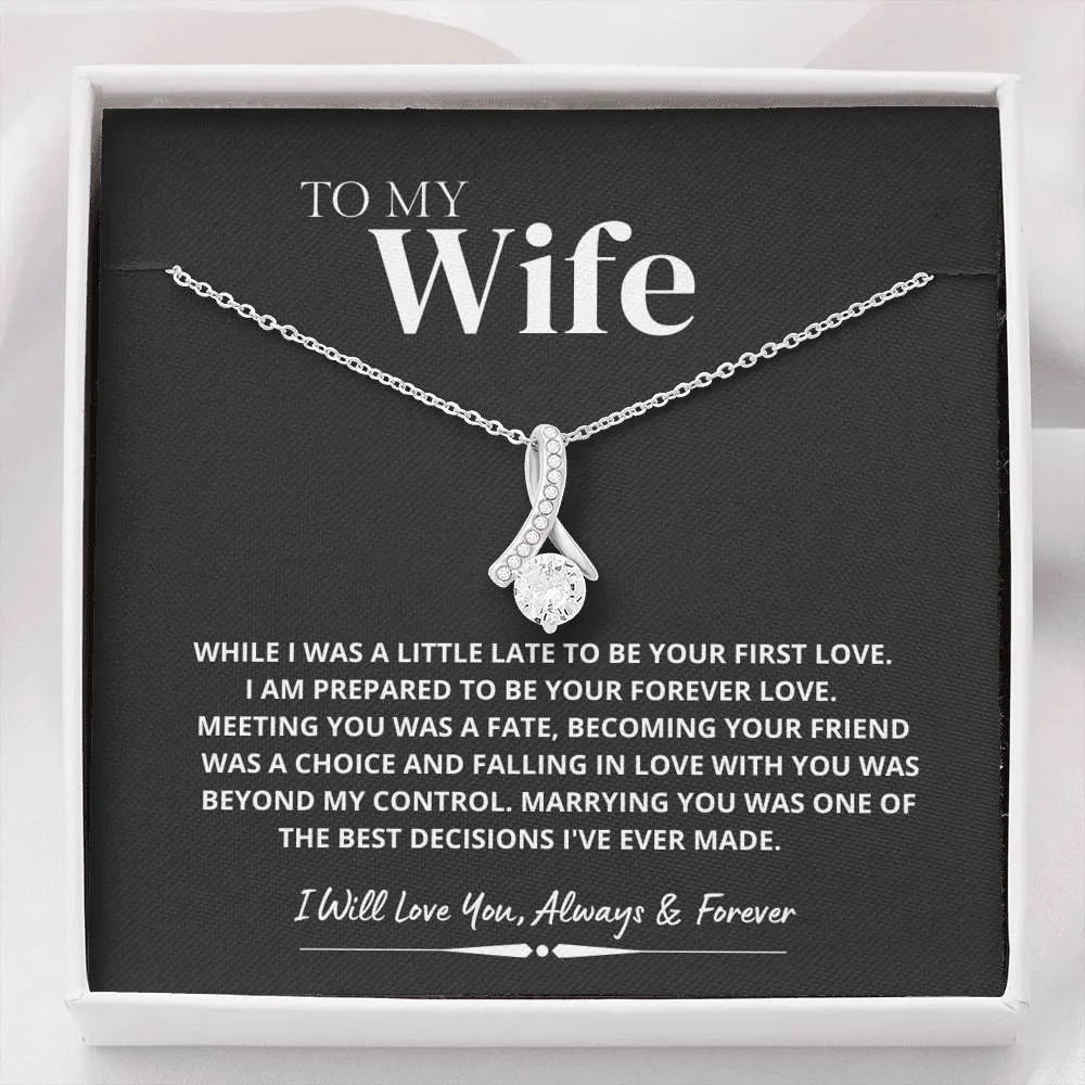 Marrying You was one of the Best Decision; Alluring Beauty Necklace Gift for Wife
