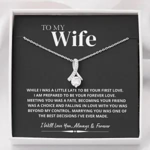 Marrying You was one of the Best Decision; Alluring Beauty Necklace Gift for Wife