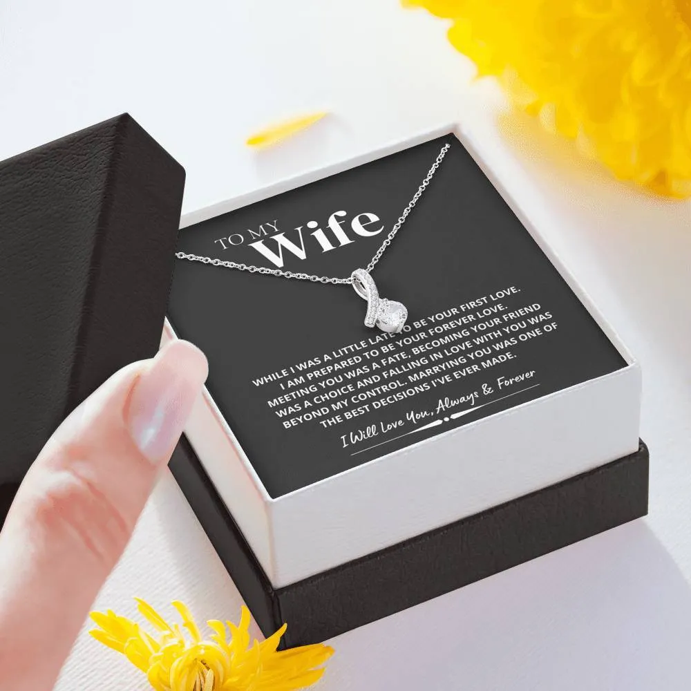 Marrying You was one of the Best Decision; Alluring Beauty Necklace Gift for Wife