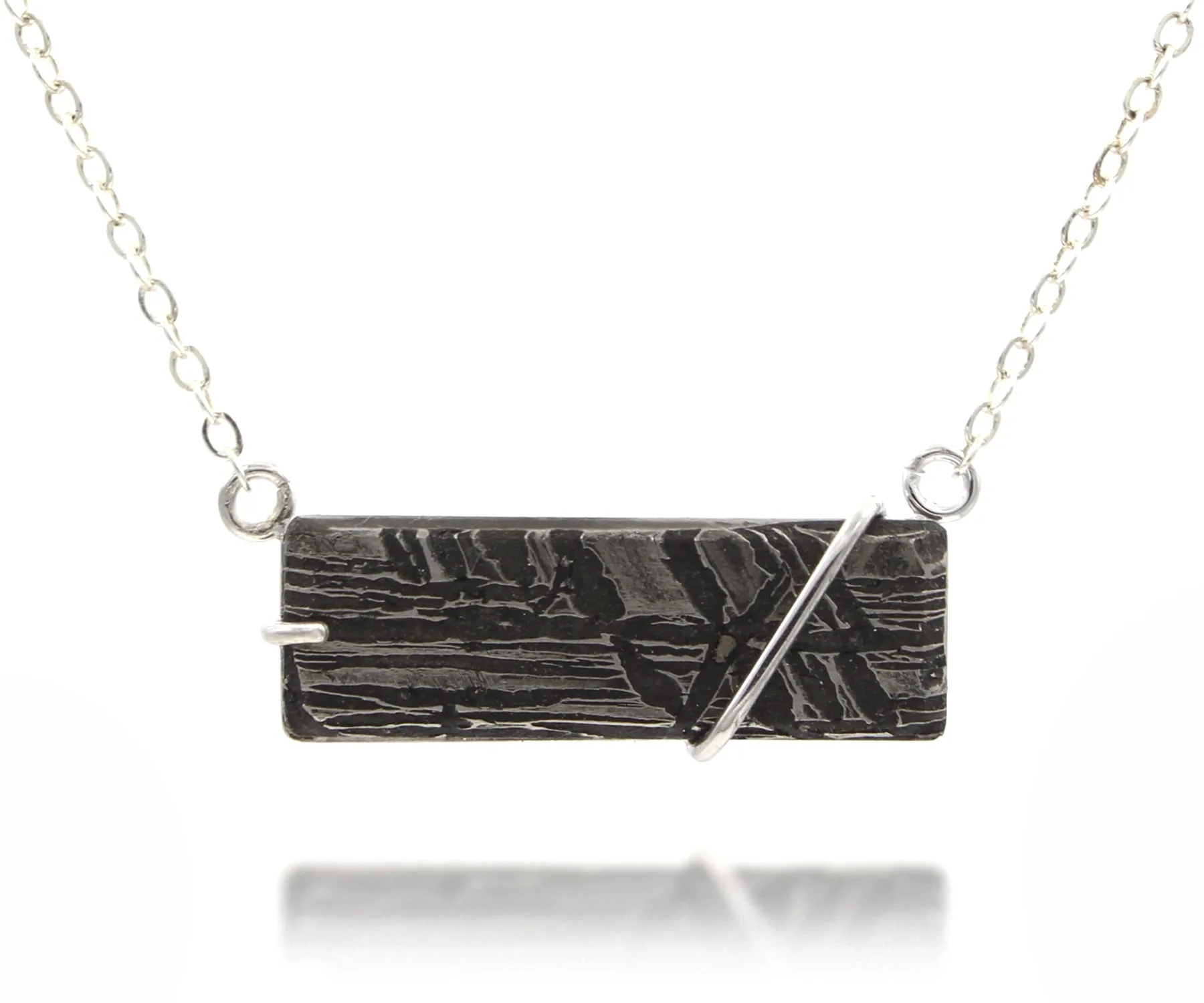 Medium Rectangular Meteorite Necklace