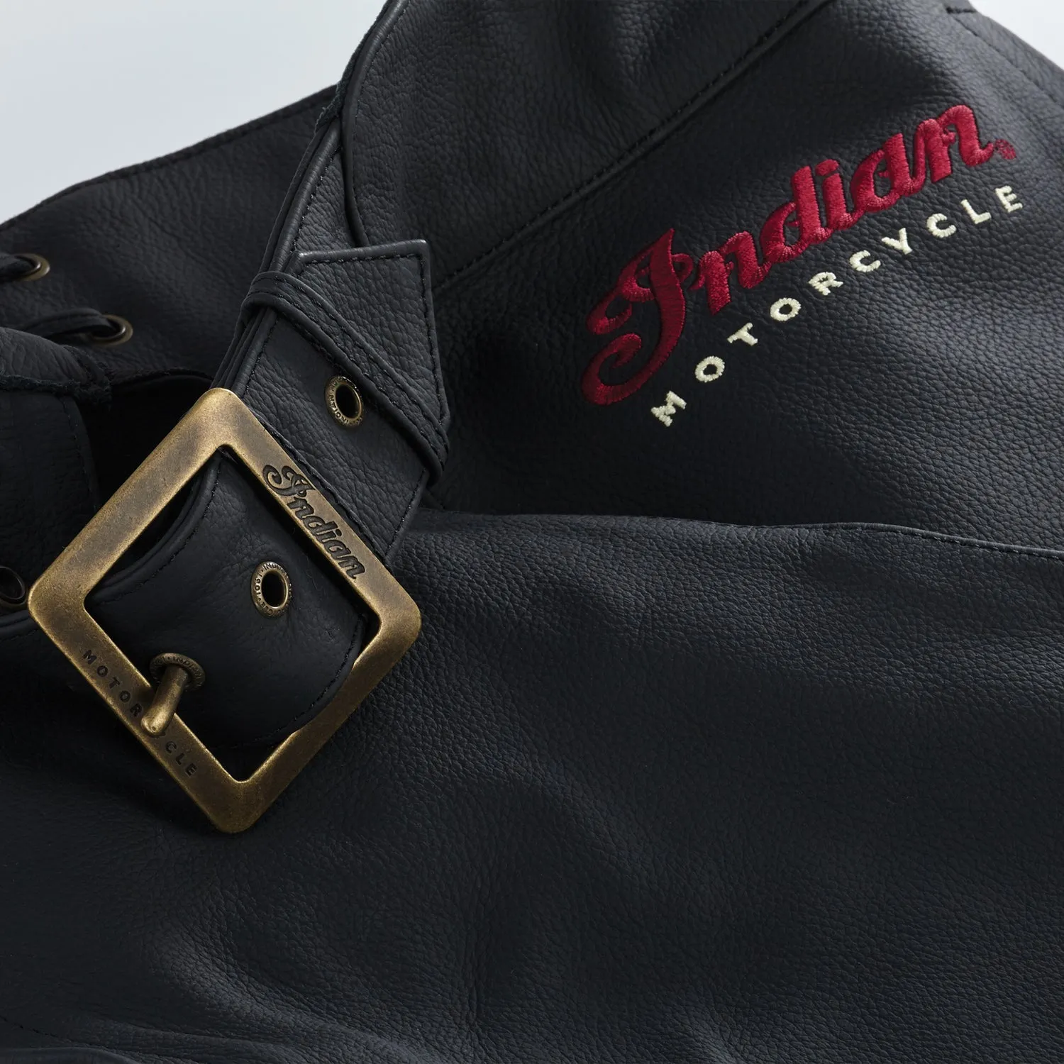 Men's Traditional Leather Chaps, Black
