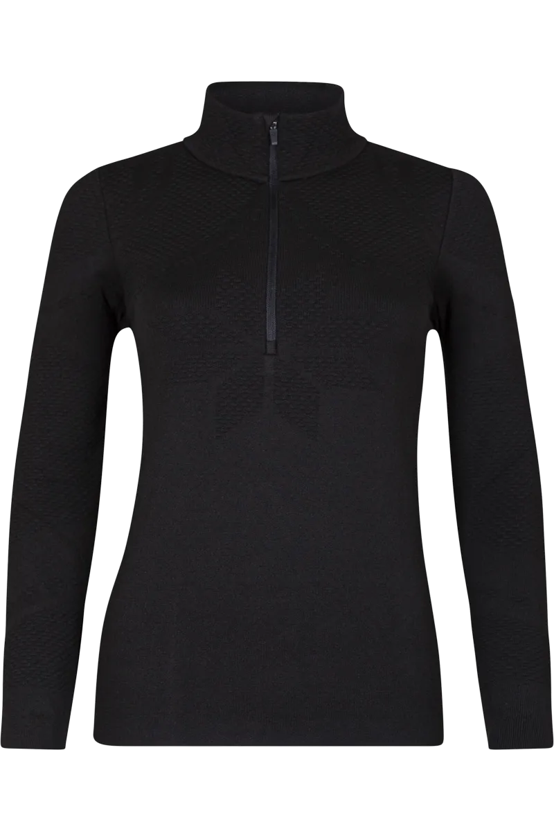Merope Black Half-Zip Tech Sweater