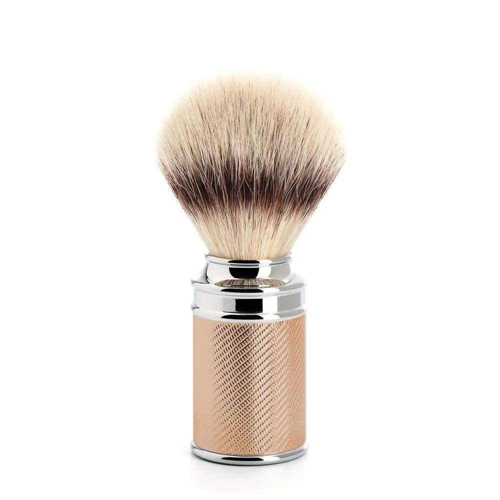 MÜHLE TRADITIONAL 3 Pc. Shaving Set, Silvertip Fibre / Safety Razor, Open Comb, Rosegold