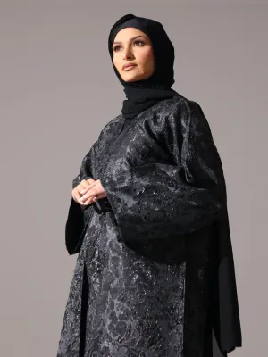 Midnight Black metallic Abaya