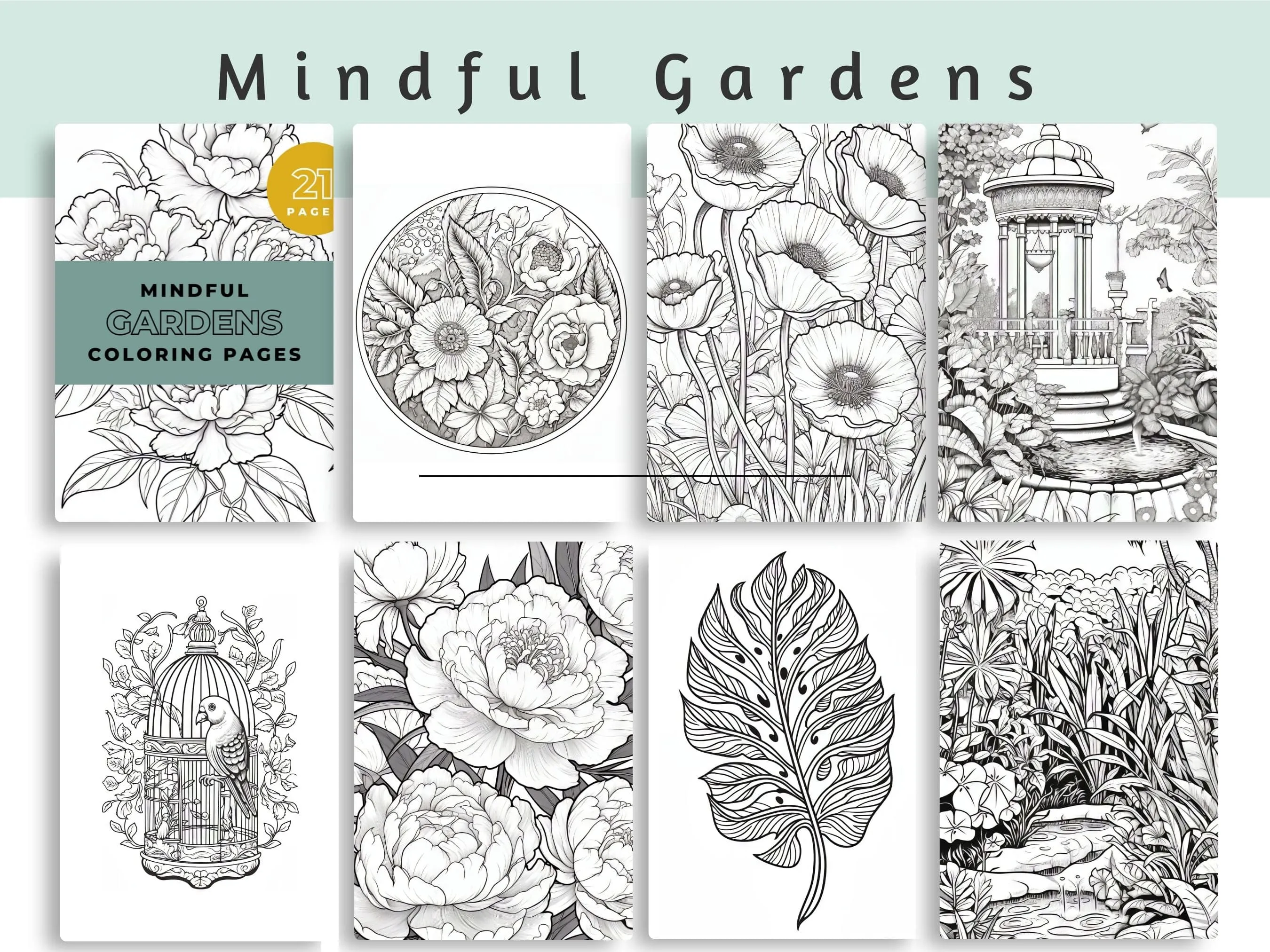 Mindful Gardens Coloring Pages