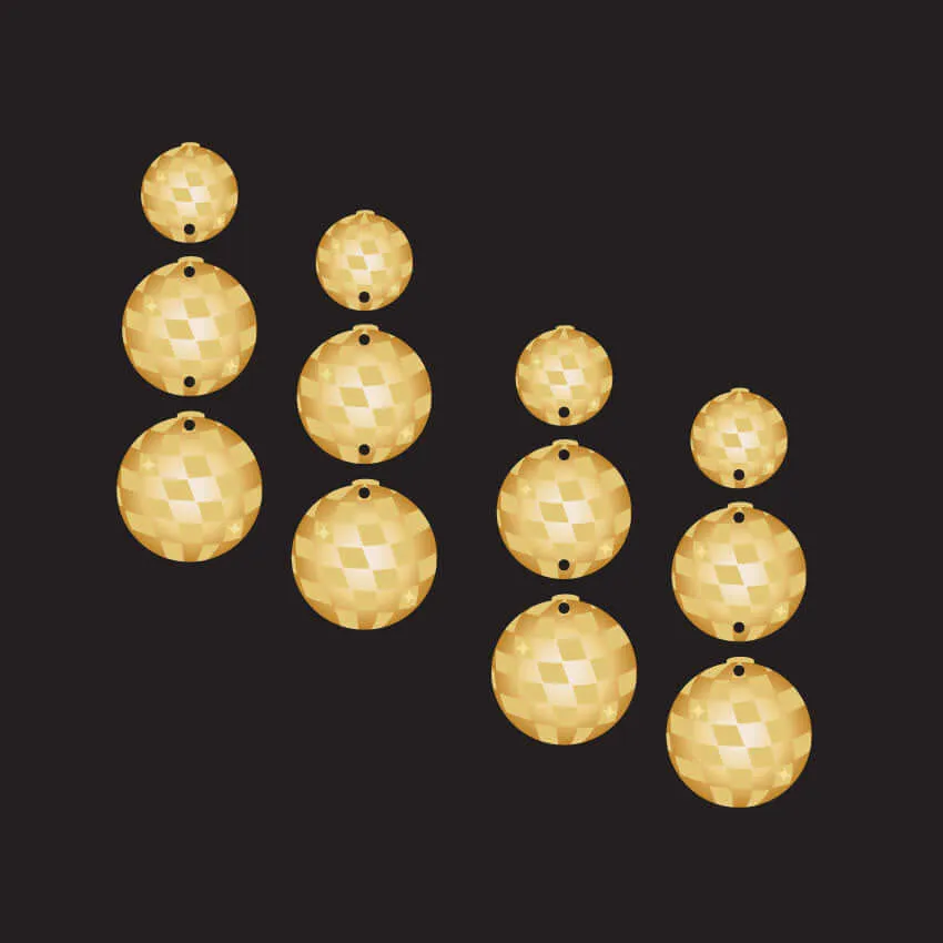 Mirror Mirrorball Triplets - 2 Pair Set