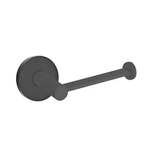 Modern Disk Toilet Paper Holder - Wall Mount - 7" Brass/Flat Black