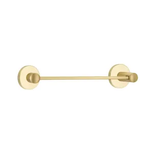 Modern Disk Towel Bar - Wall Mount - 24" Brass/Satin Brass