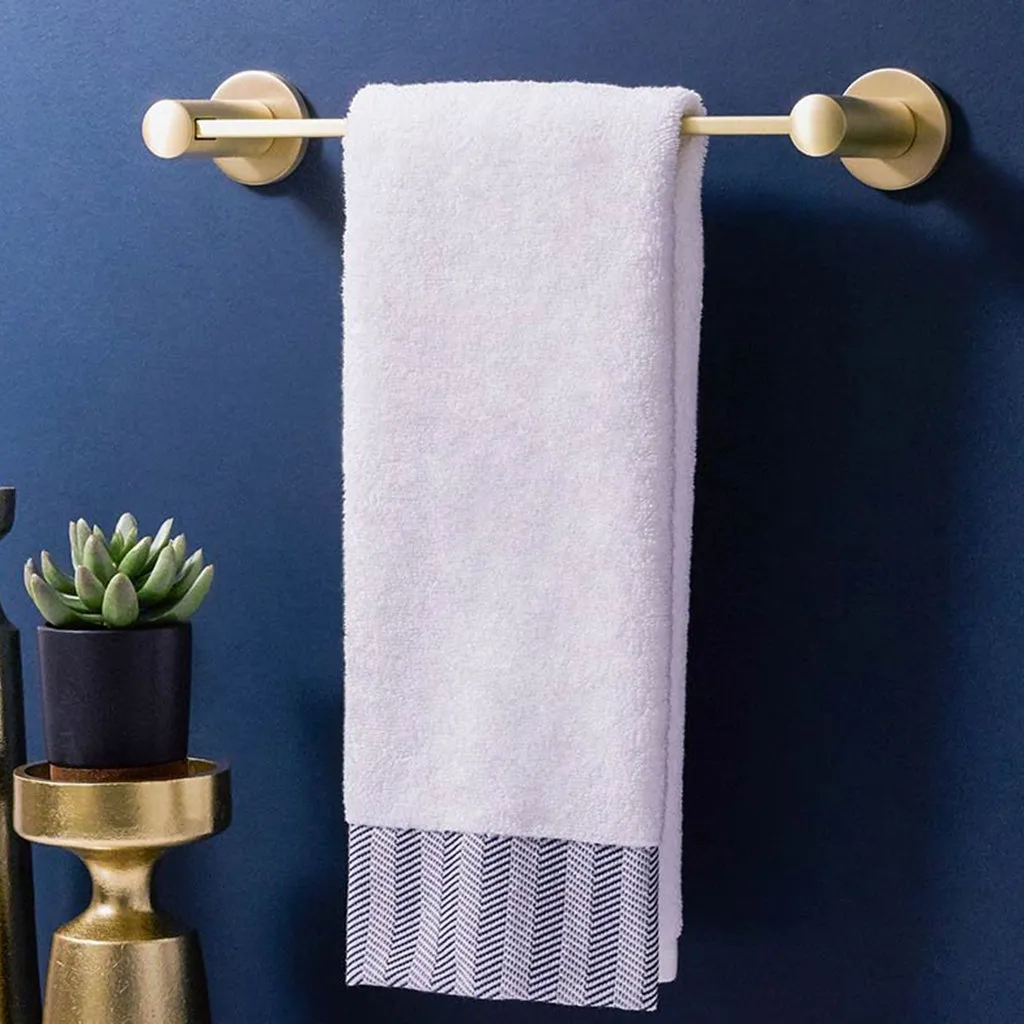 Modern Disk Towel Bar - Wall Mount - 24" Brass/Satin Brass