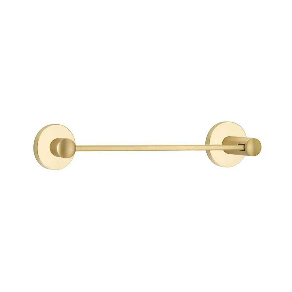 Modern Disk Towel Bar - Wall Mount - 24" Brass/Satin Brass