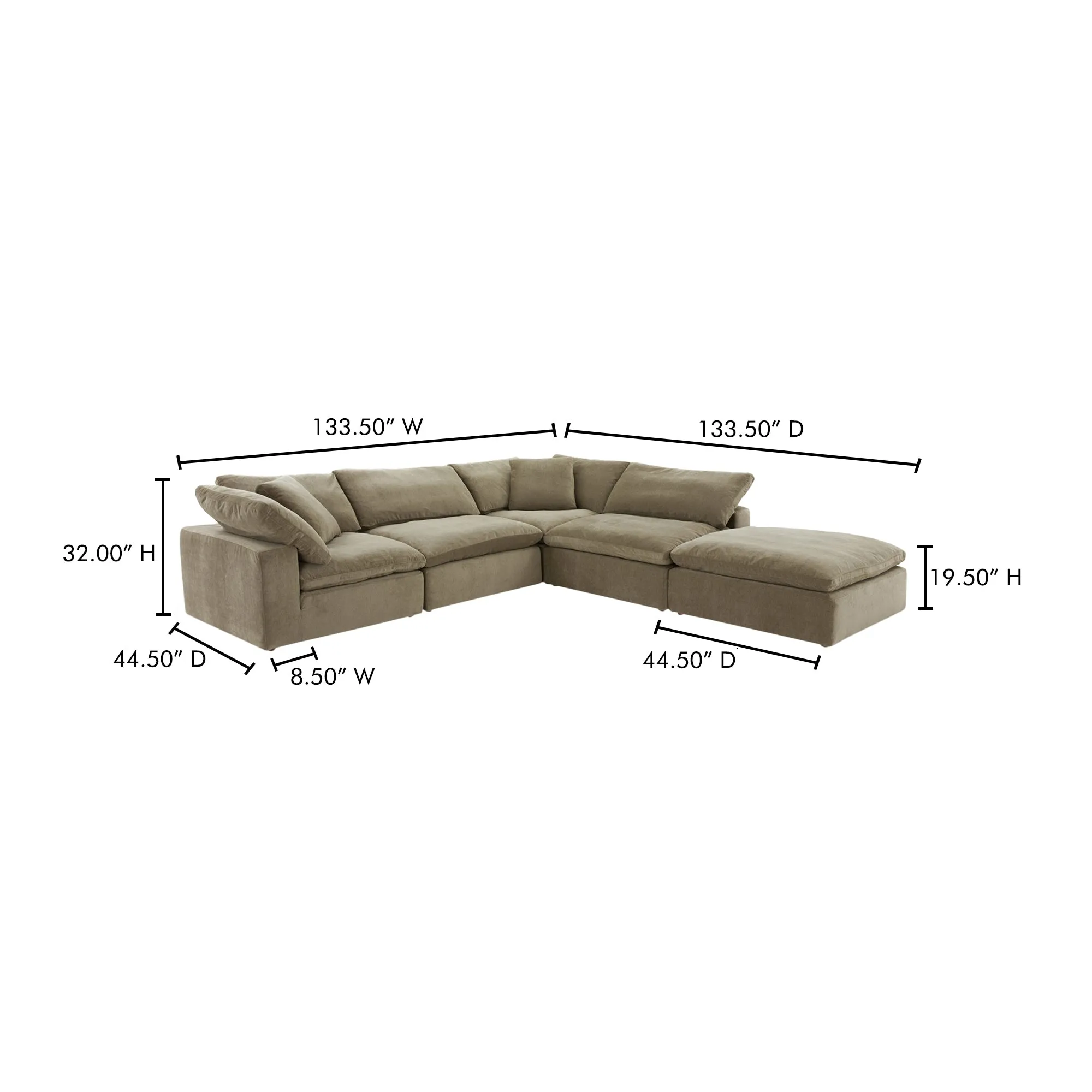 Modern Lounge Haven: Water-Resistant Modular Sofa