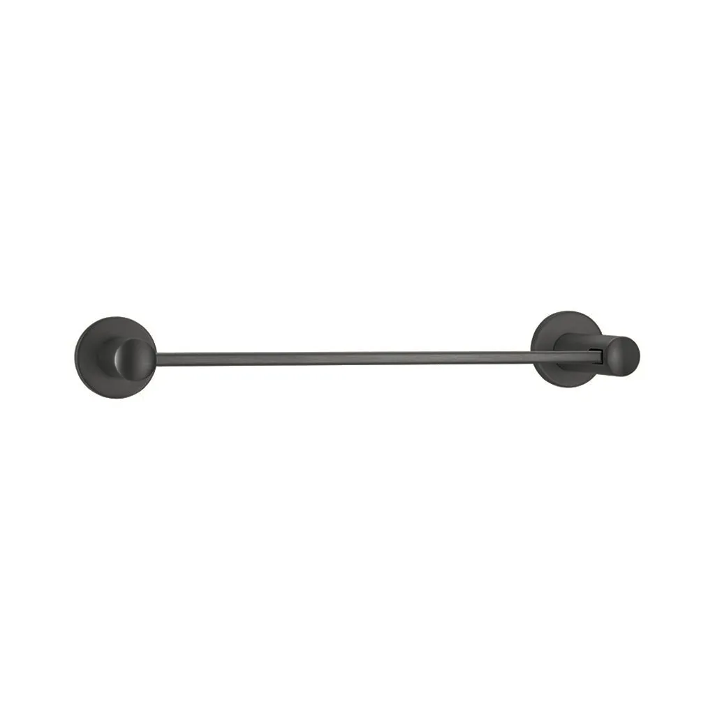 Modern Small Disc Towel Bar - Wall Mount - 30" Brass/Flat Black