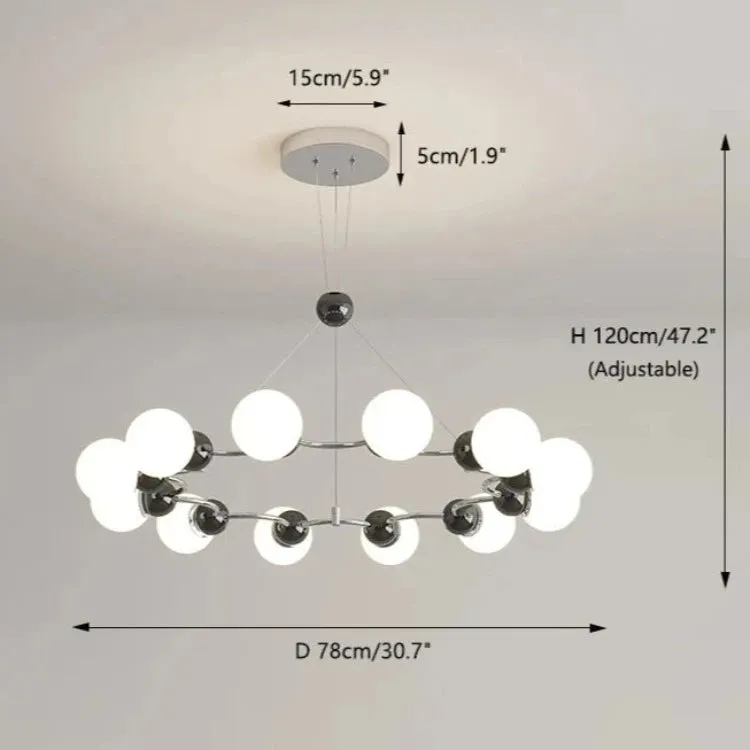 Modern Sputnik Glass Sphere Chandelier - 12/15 Light
