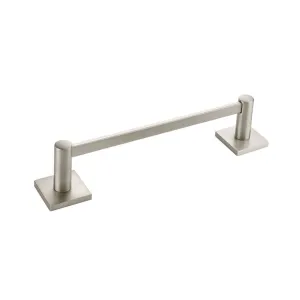 Modern Square Towel Bar - Wall Mount - 12" Brass/Satin Nickel