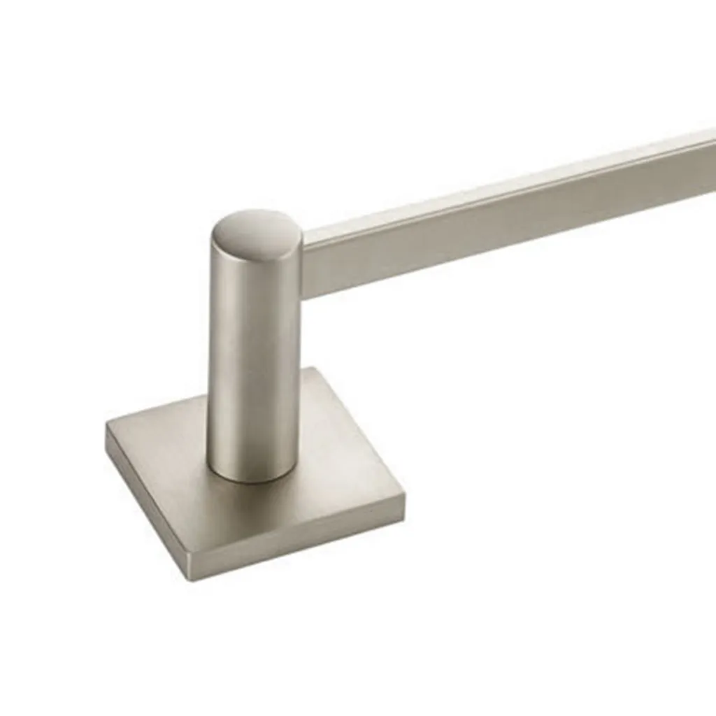 Modern Square Towel Bar - Wall Mount - 12" Brass/Satin Nickel