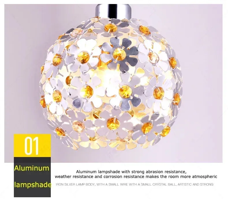 Modern Stainless Steel Petal Chandelier for Staircase