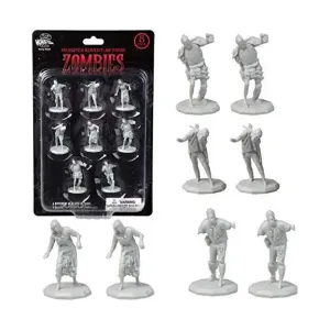 MONSTER MINIATURE FIGURE SET UNPAINTED ZombieS 8pk
