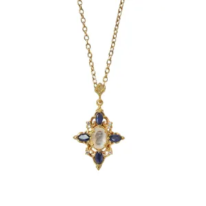 Moonstone & Sapphire Boudoir Pendant