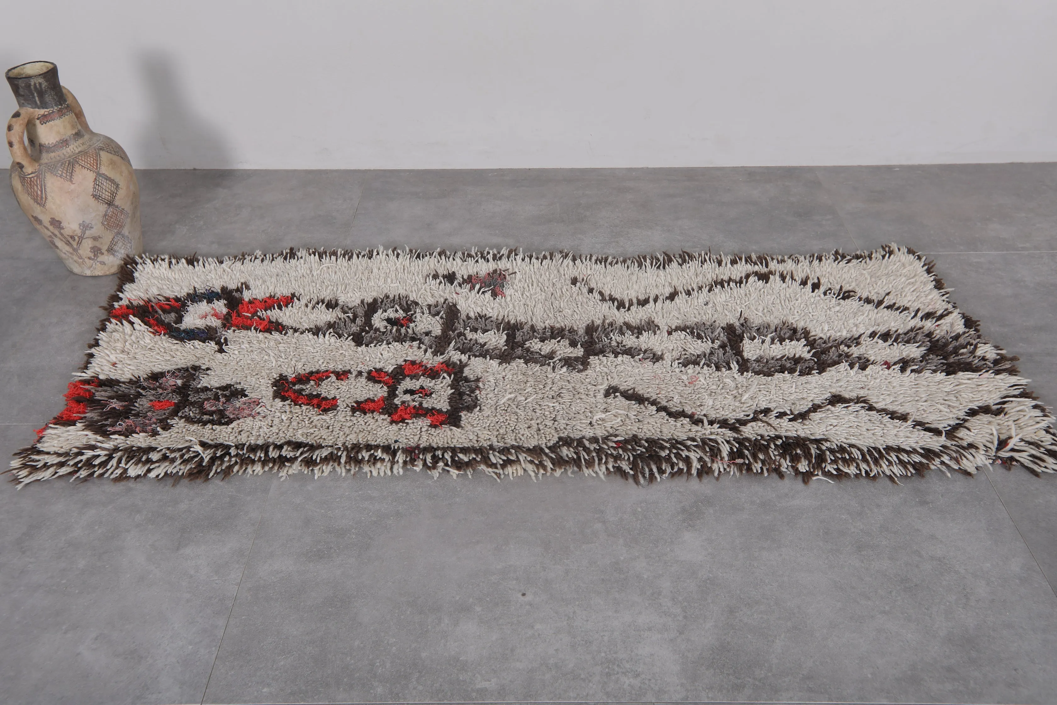 Moroccan Rug - Handwoven 2.1ft x 5.7ft | Unique Berber Design